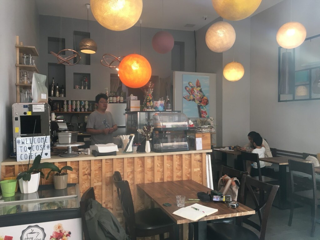Le coin du coffee shop Lyon 2 avant l'aménagement de la banquette